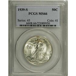 1939-S 50C MS66 PCGS. Sparkling luster emanates from w 