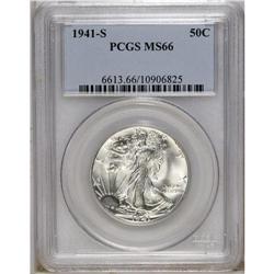 1941-S 50C MS66 PCGS. An attractive Premium Gem, typic 