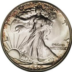 1942-S 50C MS67 NGC. This frosty Superb Gem is fully l 