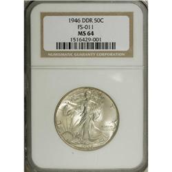 1946 50C Doubled Die Reverse MS64 NGC. FS-801, formerl 