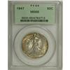 Image 1 : 1947 50C MS66 PCGS. A delightful Premium Gem with sati 