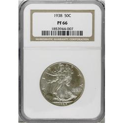 1938 50C PR66 NGC. Fully struck with seemingly complet 
