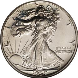 1939 50C PR68 NGC. Just a tinge of ice-blue and gold g 