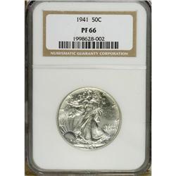 1941 50C PR66 NGC. Crisply struck design motifs and gl 