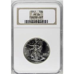 1941 50C PR66 NGC. Boldly impressed with exceptional r 
