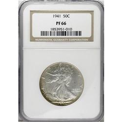 1941 50C PR66 NGC. This pretty Premium Gem is boldly i 