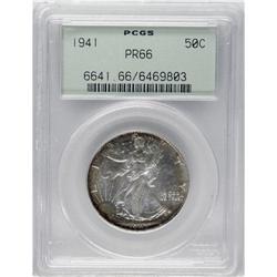 1941 50C PR66 PCGS. Ruby-red and honey-gold margins fr 