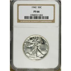 1942 50C PR66 NGC. A strongly reflective example of th 