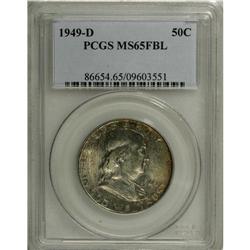 1949-D 50C MS65 Full Bell Lines PCGS. Streaky jade-gre 