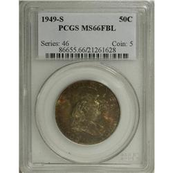 1949-S 50C MS66 Full Bell Lines PCGS. A richly toned p 