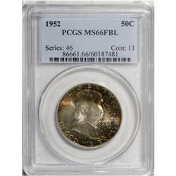 1952 50C MS66 Full Bell Lines PCGS. Rich rose-gold and 