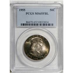 1955 50C MS65 Full Bell Lines PCGS. Sharply struck and 