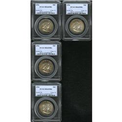 (3) 1956 MS65 FBL PCGS and (1) 1956 MS66 FBL PCGS 
