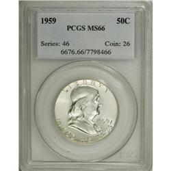 1959 50C MS66 PCGS. Type Two Reverse. This strongly lu 