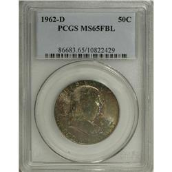 1962-D 50C MS65 Full Bell Lines PCGS. Captivating oliv 