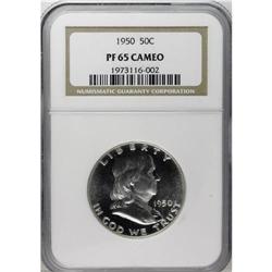 1950 50C PR65 Cameo NGC. Deeply mirrored and essential 