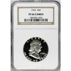 1952 50C PR66 Cameo NGC. Deeply reflective with only s 