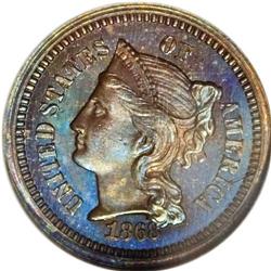 1868 1C One Cent, Judd-606, Pollock-671, Low R.7, PR65 