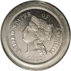 1868 5C Five Cents, Judd-624, Pollock-693, Low R.6, PR 