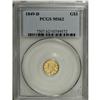 Image 3 : 1849-D G$1 MS62 PCGS. Variety 1-B. This first-year iss 