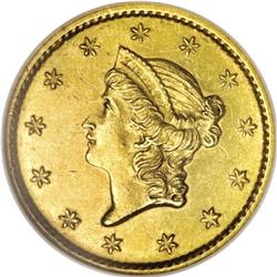 1850-O G$1 MS60 NGC. The 14,000-piece mintage of the 1 