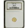 Image 1 : 1851 G$1 MS64 NGC. Boldly struck with a lovely, lustro 