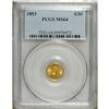 Image 1 : 1853 G$1 MS64 PCGS. This crisply struck, diminutive do 