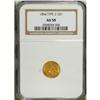 Image 1 : 1854 G$1 Type Two AU58 NGC. A softly lustrous yellow-o 