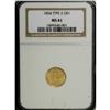 Image 3 : 1854 G$1 Type Two MS61 NGC. A nicely lustrous and refr 