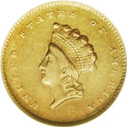 1855-O G$1 AU55 NGC. Most known 1855-O gold dollars ar 