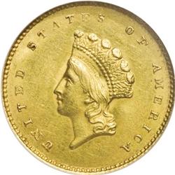 1855-O G$1 MS62 NGC. The popularity of the 1855-O is d 