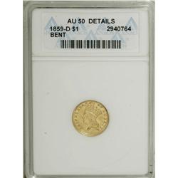 1859-D G$1--Bent--ANACS. AU50 Details. 
