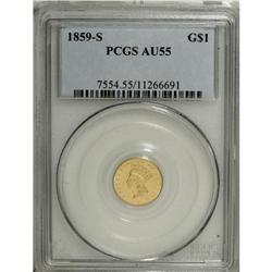 1859-S G$1 AU55 PCGS. Jeff Garrett and Ron Guth say of 