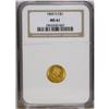 Image 3 : 1860-S G$1 MS61 NGC. The 1860-S gold dollar, with a mi 