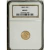 Image 1 : 1869 G$1 MS63 NGC. The 5,900-piece business strike 186 
