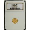 Image 1 : 1870 G$1 MS62 NGC. Peach-gold lustrous surfaces displa 