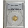 Image 1 : 1874 G$1 MS64 PCGS. Fresh, original luster is the defi 