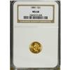 Image 3 : 1880 G$1 MS68 NGC. The 1880 gold dollar has a high sur 
