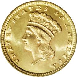 1881 G$1 MS66 PCGS. This Premium Gem exhibits bright c 