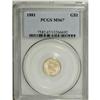 Image 3 : 1881 G$1 MS67 PCGS. This spectacular Superb Gem looks 