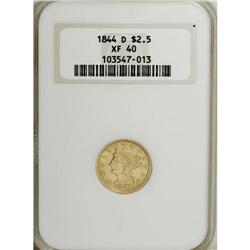 1844-D $2 1/2 XF40 NGC. 