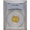 Image 3 : 1852 $2 1/2 MS64 PCGS. With a mintage of 1,159,681 pie 