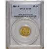 Image 3 : 1867-S $2 1/2 AU58 PCGS. The total mintage of this iss 
