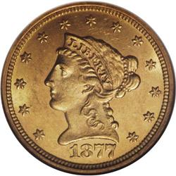 1877 $2 1/2 MS63 NGC. Despite having one of the lowest 