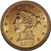 Image 1 : 1877 $2 1/2 MS63 NGC. Despite having one of the lowest 