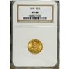 Image 1 : 1898 $2 1/2 MS64 NGC. Coruscating luster drips from pe 
