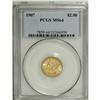 Image 1 : 1907 $2 1/2 MS64 PCGS. This yellow-gold piece is solid 
