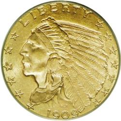 1909 $2 1/2 MS65 PCGS. This is a sensational Gem examp 