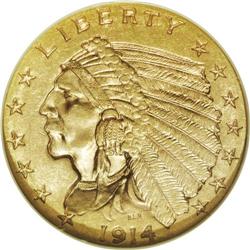 1914 $2 1/2 MS63 NGC. Ex: Seminole Collection. Despite 