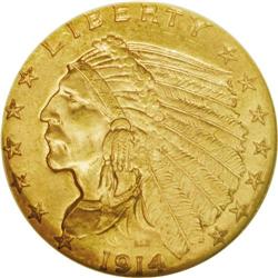 1914 $2 1/2 MS63 NGC. The 1914 quarter eagle is is cha 
